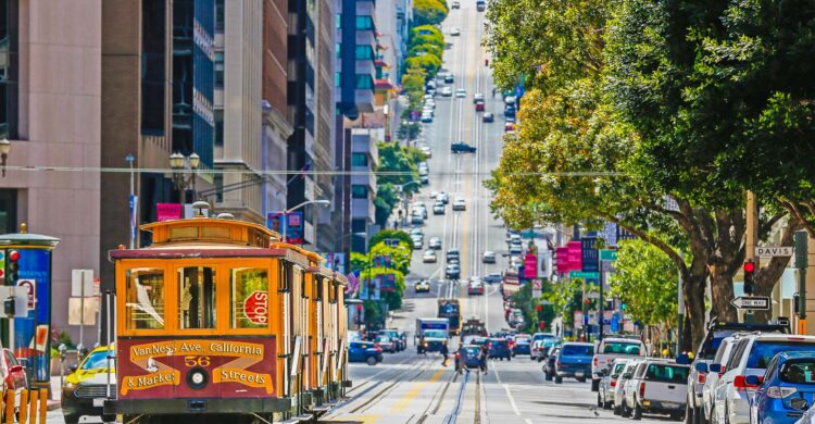 San Francisco County, Cable Car, California Street, Overhead Cable Car